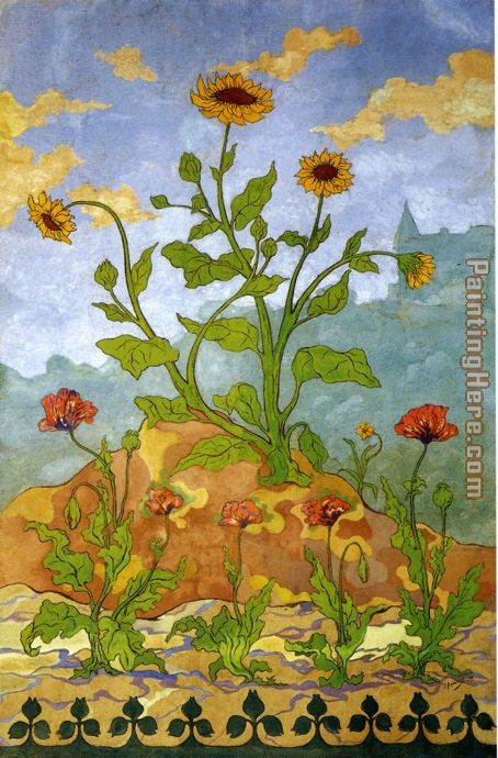 Paul Ranson Sunflowers and Poppies